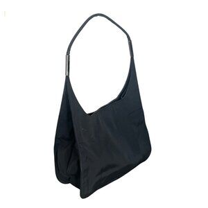 vtg GUCCI black nylon shoulder bag 001-3167